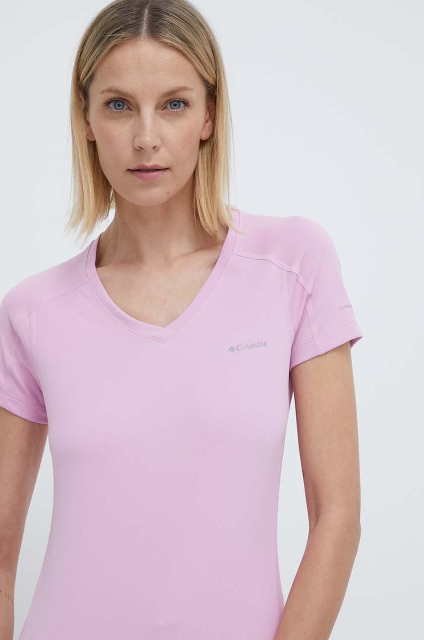 Columbia tricou sport Zero Rules culoarea roz