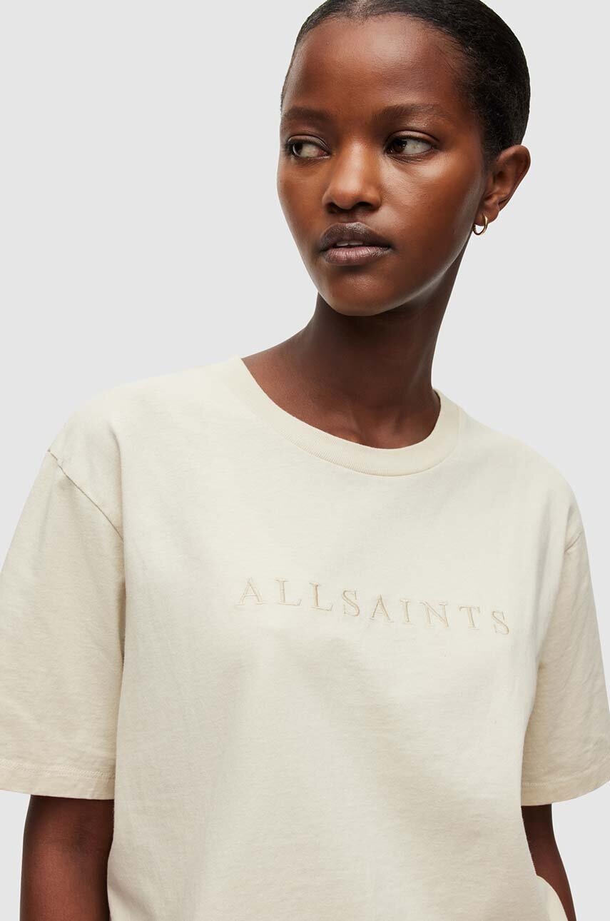 

Бавовняна футболка AllSaints колір сірий