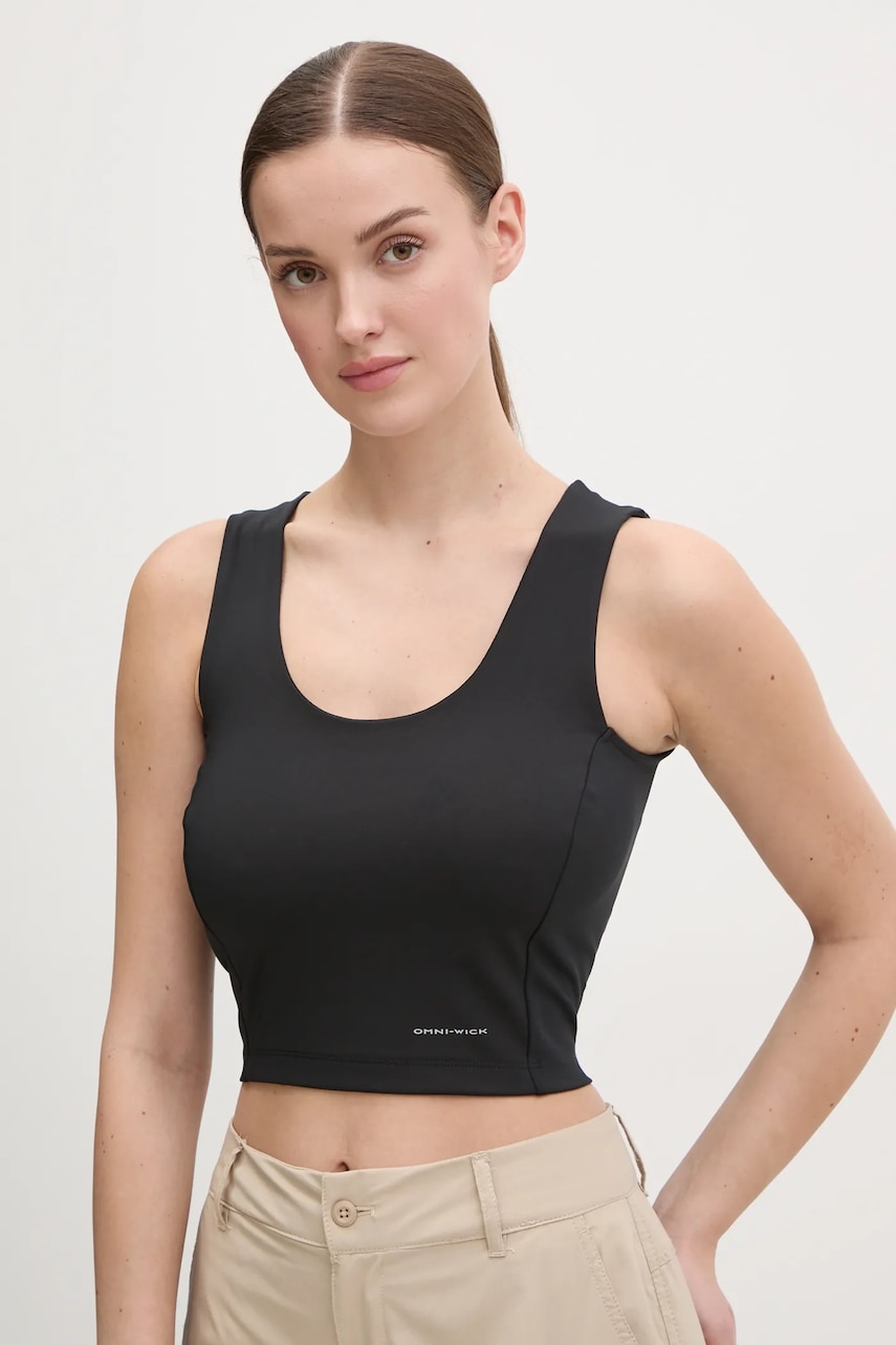 Columbia top sport Boundless Trek femei, culoarea negru, 2033471