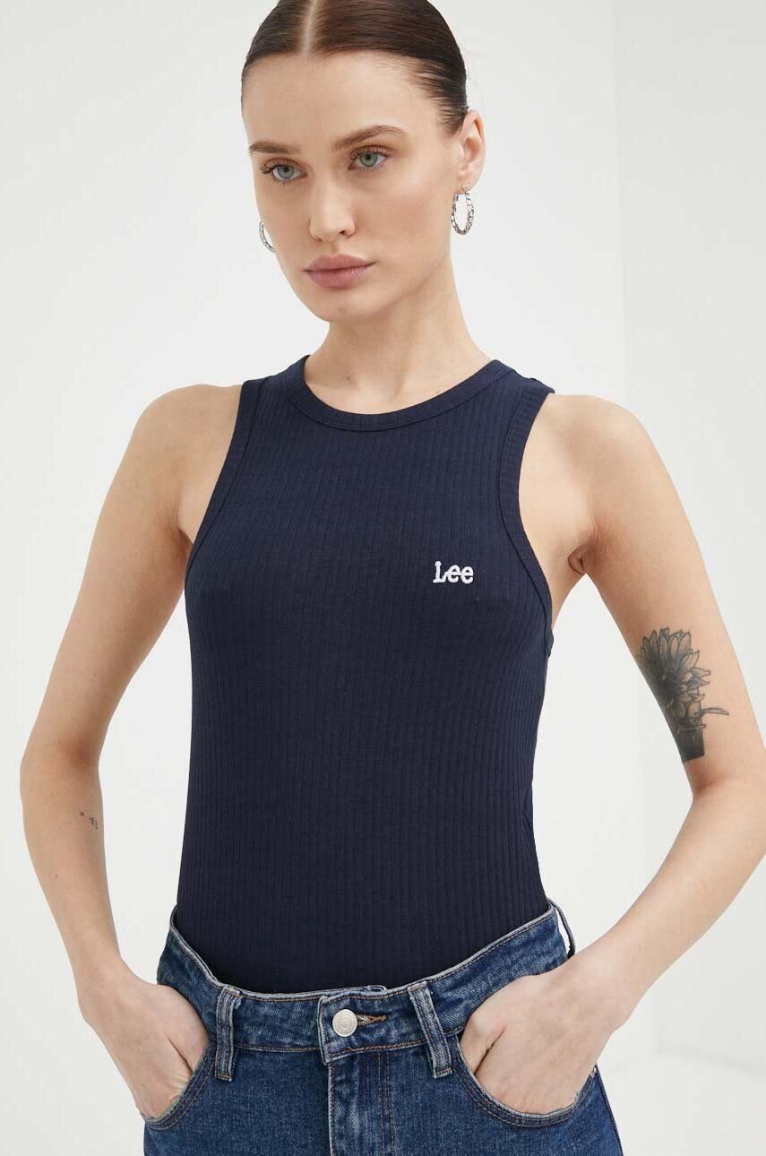 Lee top femei, culoarea albastru marin