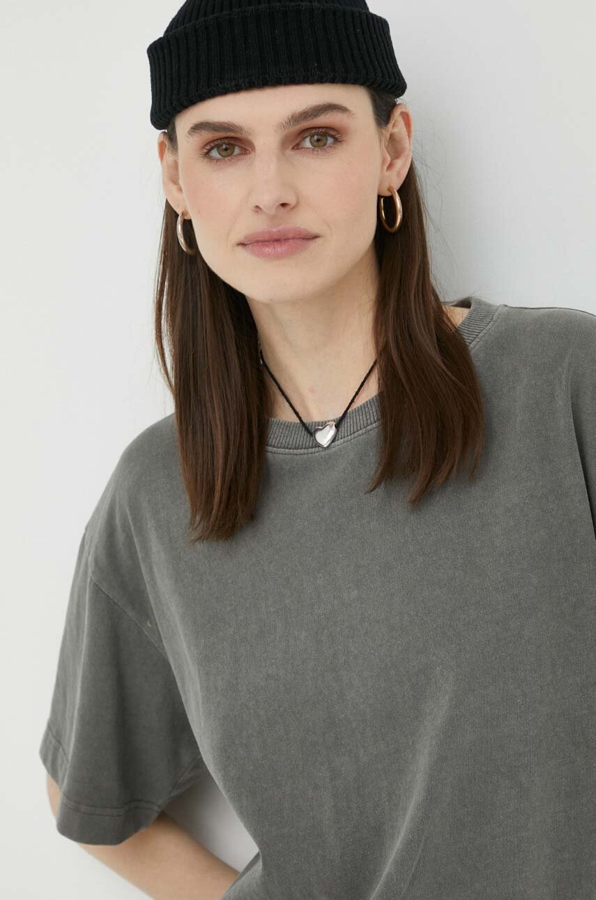 

Памучна тениска G-Star Raw в сиво, Сив