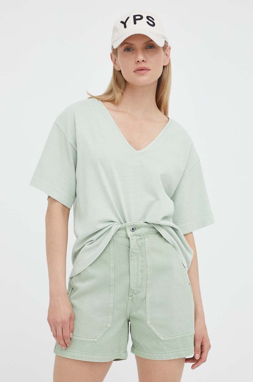 G-Star tricou din bumbac culoarea verde