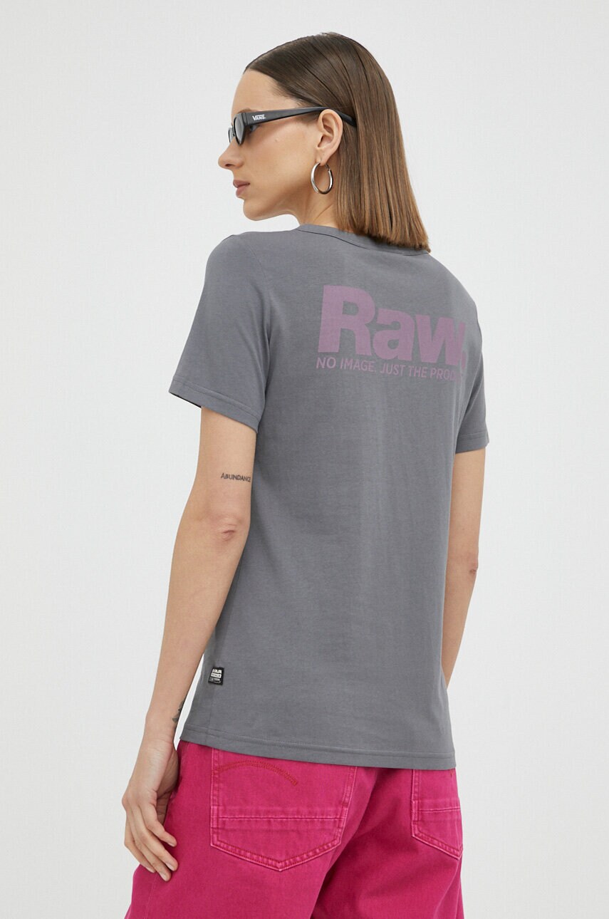 

Бавовняна футболка G-Star Raw колір сірий