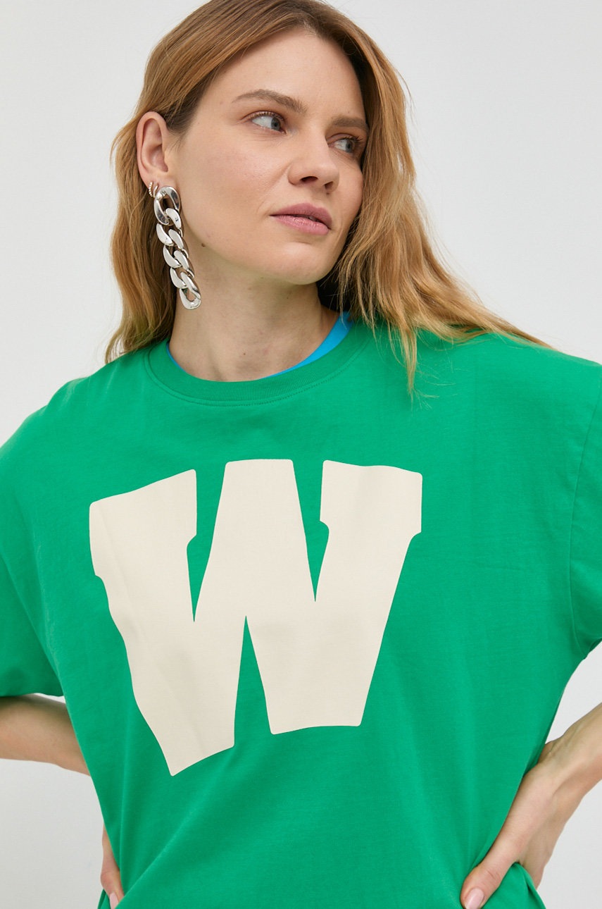 

Памучна тениска Wrangler в зелено, Зелен