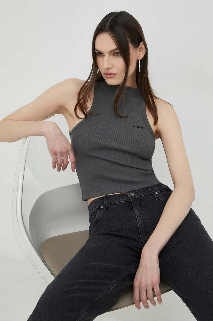 

Топ Wrangler дамски в сиво, Сив