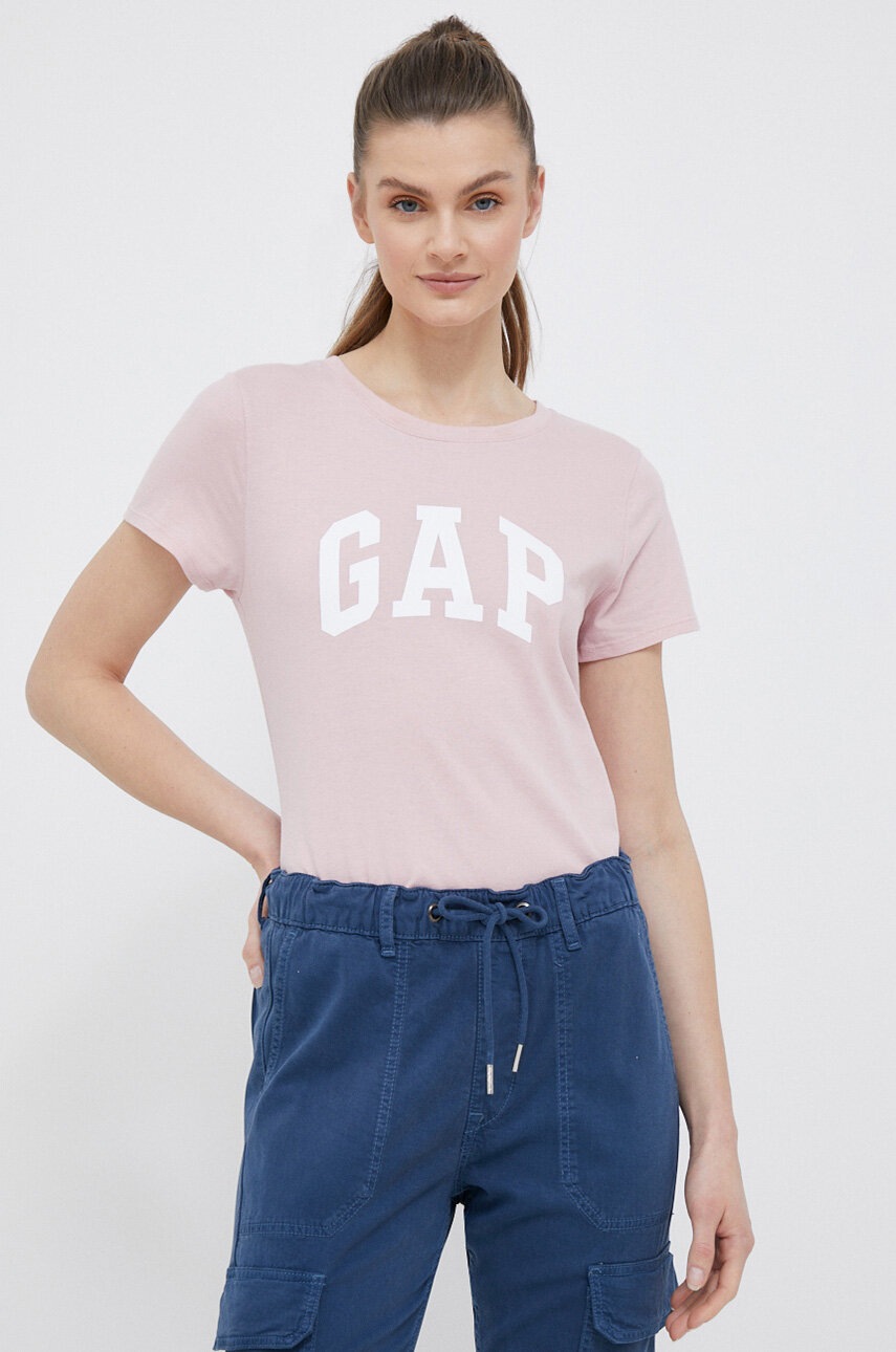 

Памучна тениска GAP (2 броя) в розово, Розов