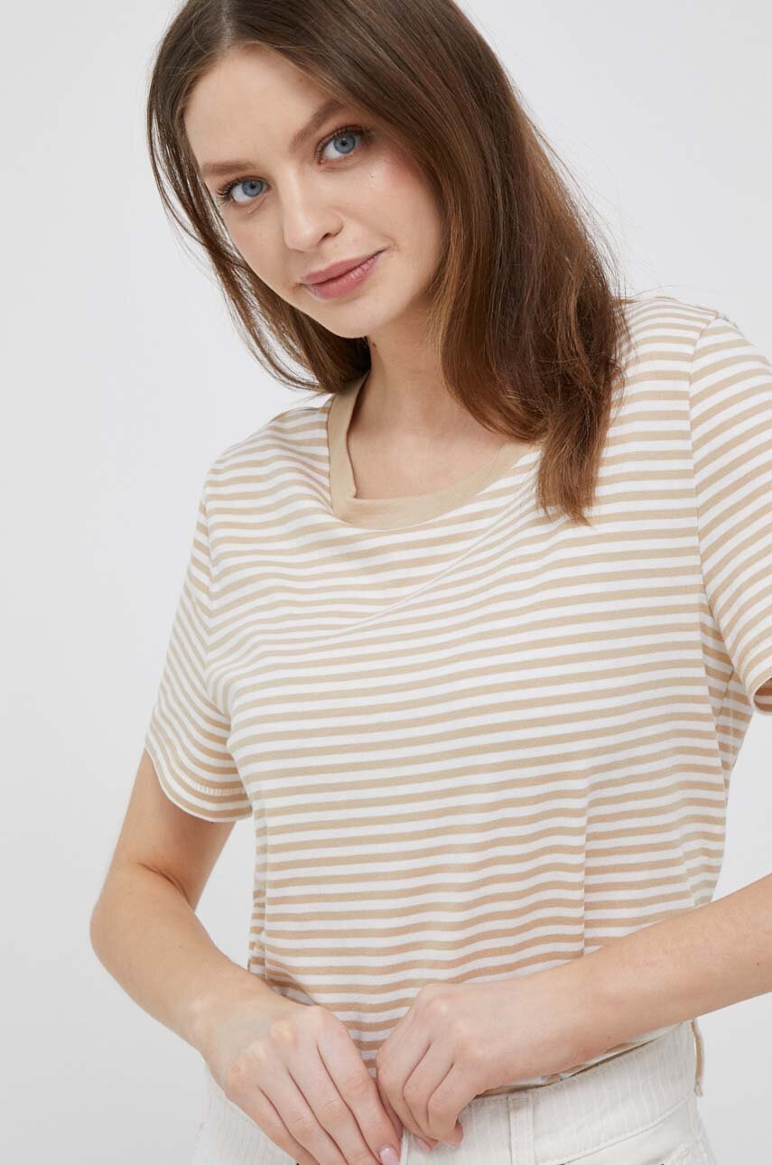 

Памучна тениска GAP в бежово, Бежов