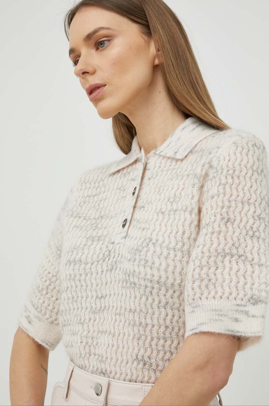 Samsoe Samsoe pulover de lana femei, culoarea bej, light