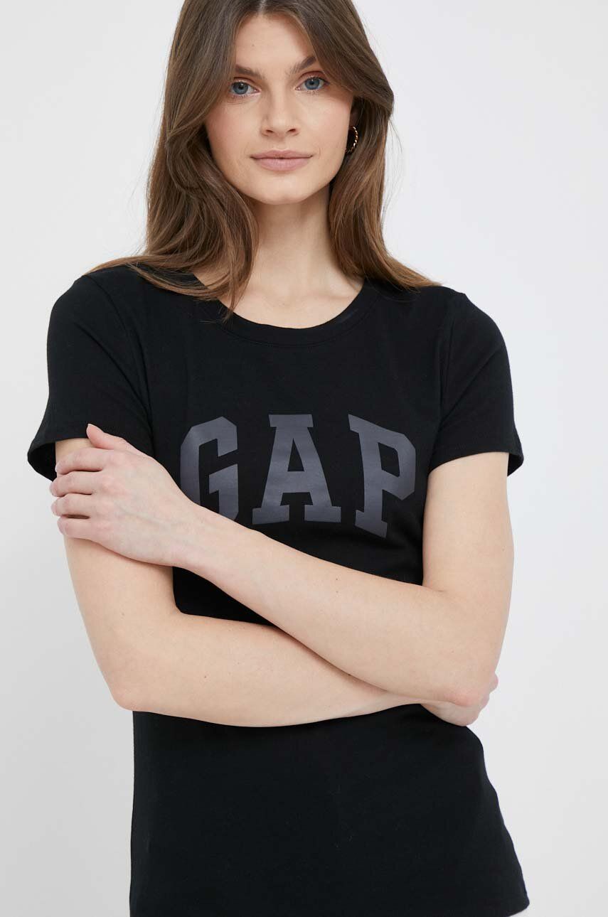 GAP tricou din bumbac culoarea negru