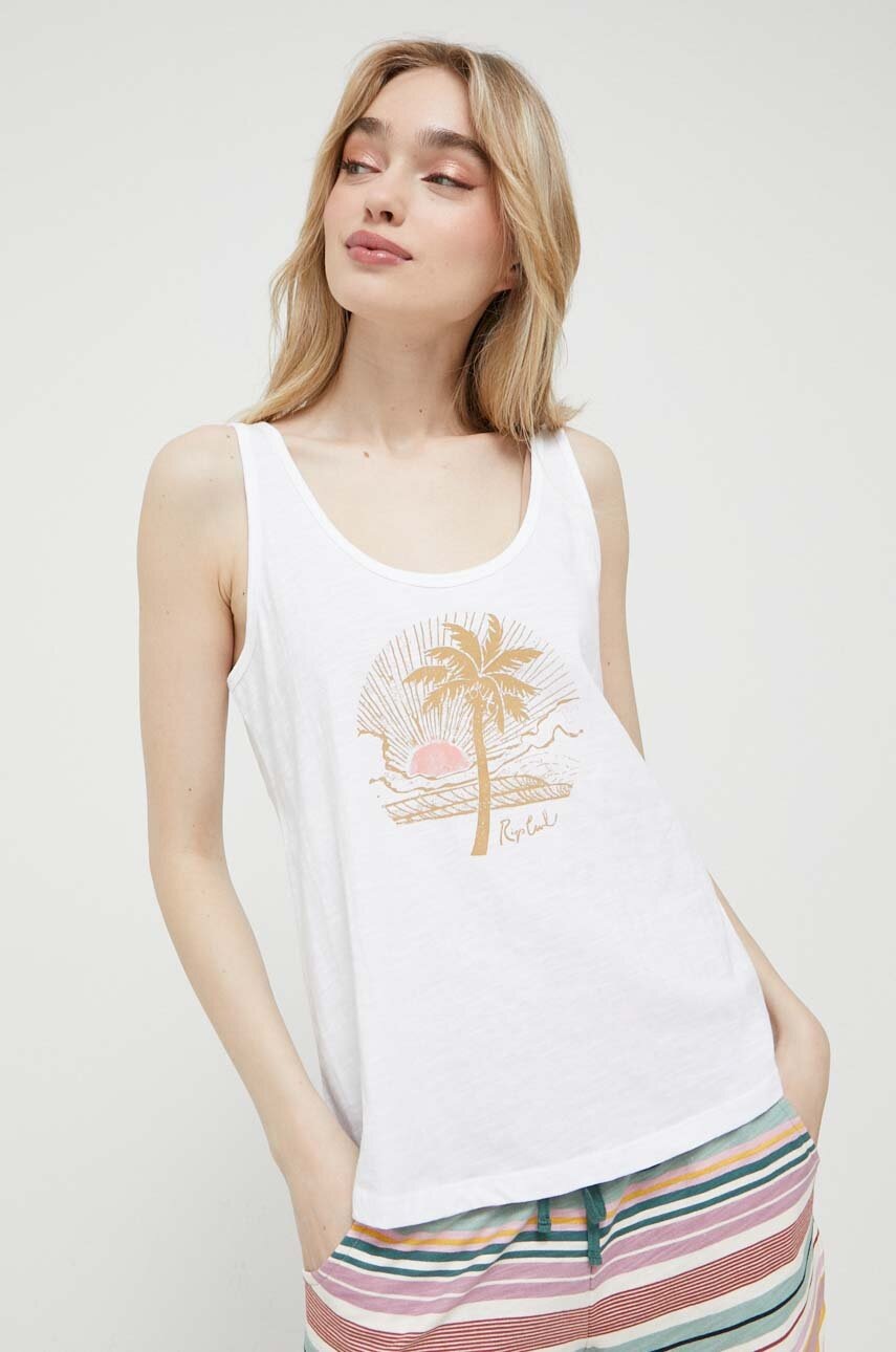 

Хлопковый топ Rip Curl цвет белый
