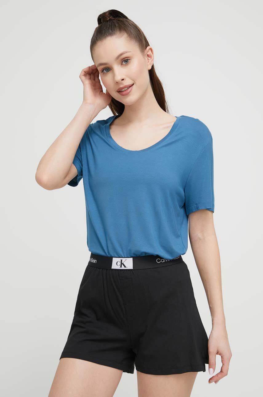 Tričko Calvin Klein Underwear - modrá -  96 % Modal