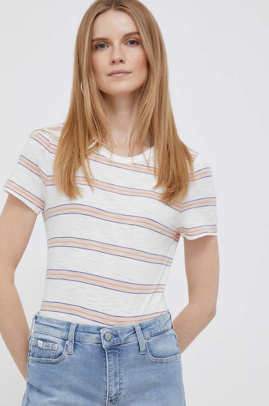 

Памучна тениска GAP в бежово, Бежов