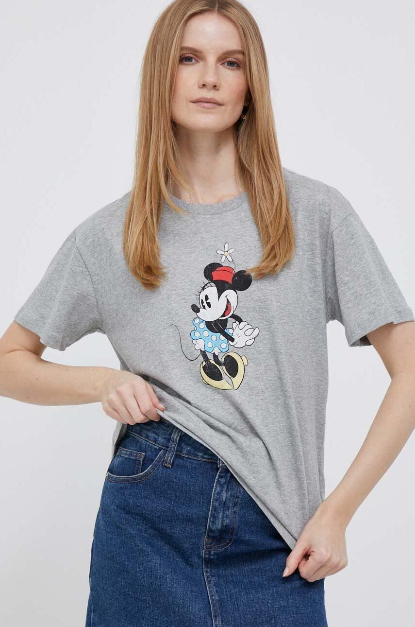 

Памучна тениска GAP в сиво, Сив