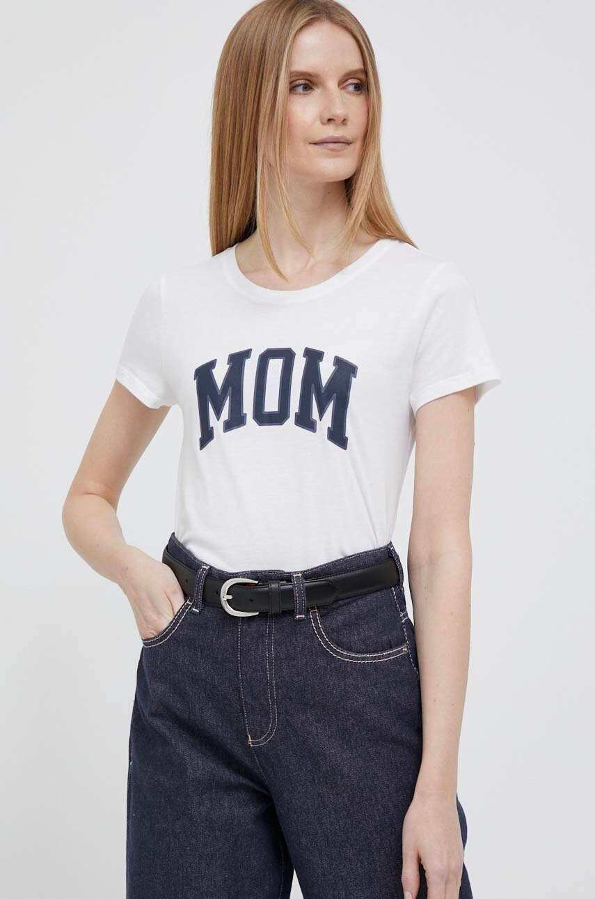 

Тениска GAP в бяло, Бял