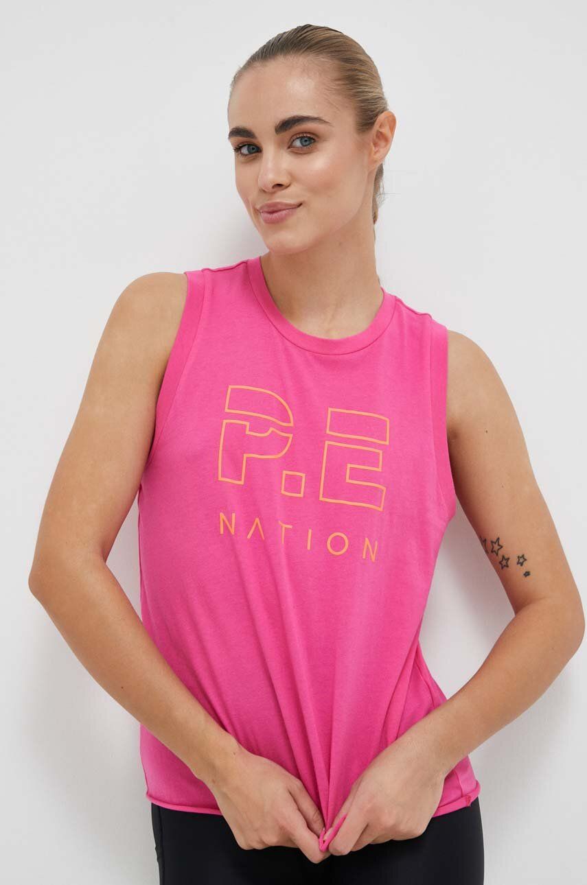 P.E Nation top Shuffle femei, culoarea roz answear.ro