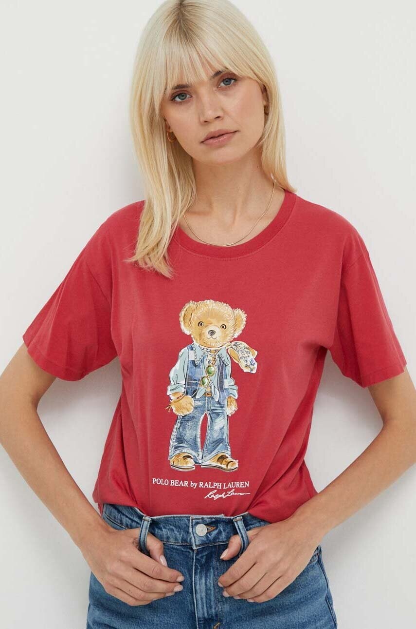 

Бавовняна футболка Polo Ralph Lauren колір червоний