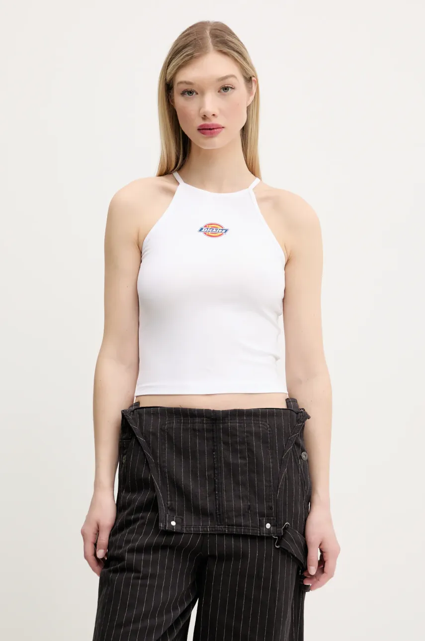 Dickies top femei, culoarea alb