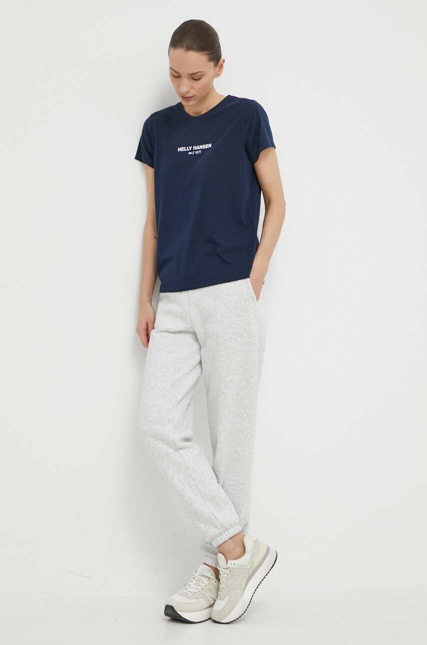 Μπλουζάκι Helly Hansen χρώμα: ναυτικό μπλε φωτογραφία