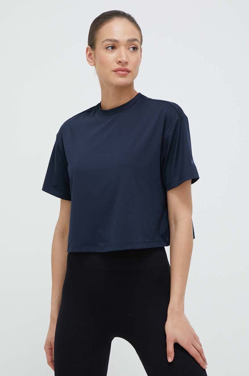 Sportovní tričko Helly Hansen tmavomodrá barva - námořnická modř -  92 % Recyklovaný polyester