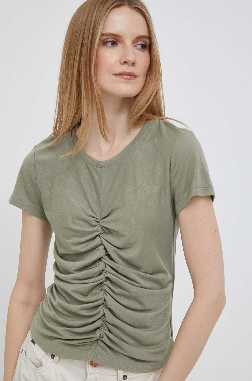 Tričko Dkny zelená barva - zelená -  65 % Polyester