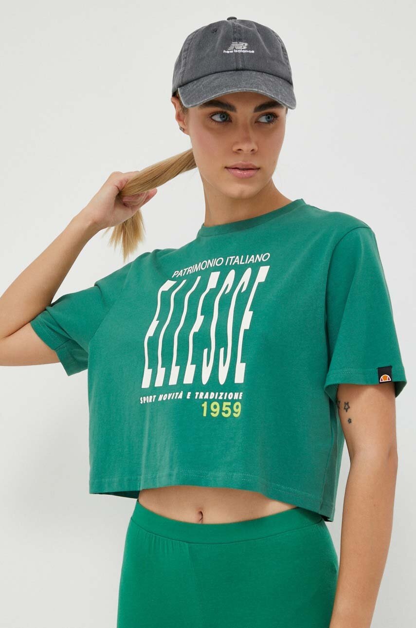 

Хлопковая футболка Ellesse цвет зелёный