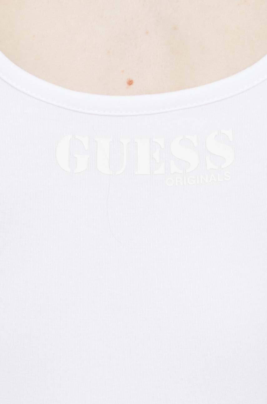 Κορμάκι Guess Originals χρώμα: άσπρο φωτογραφία