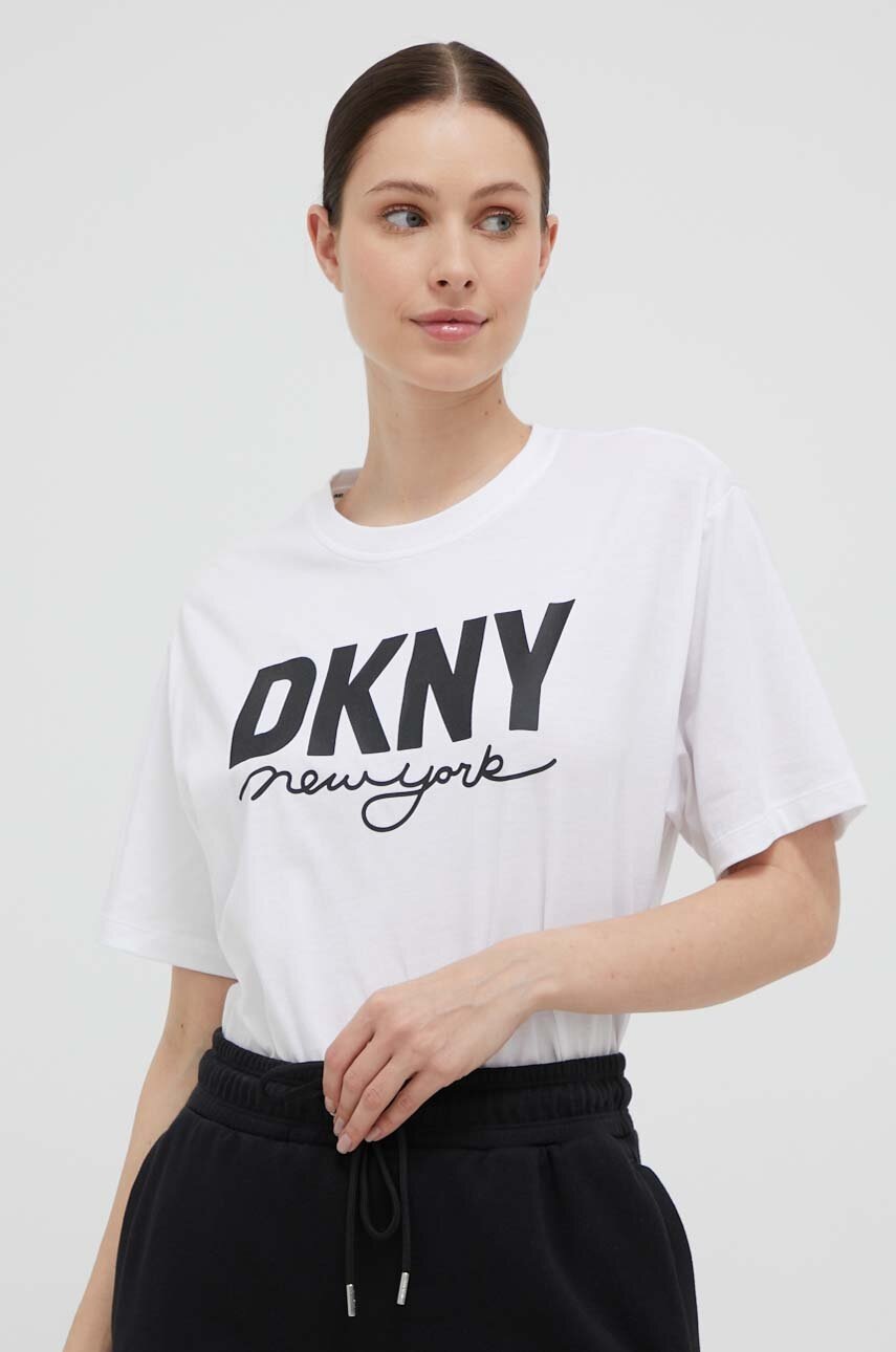 

Памучна тениска Dkny в бяло, Бял