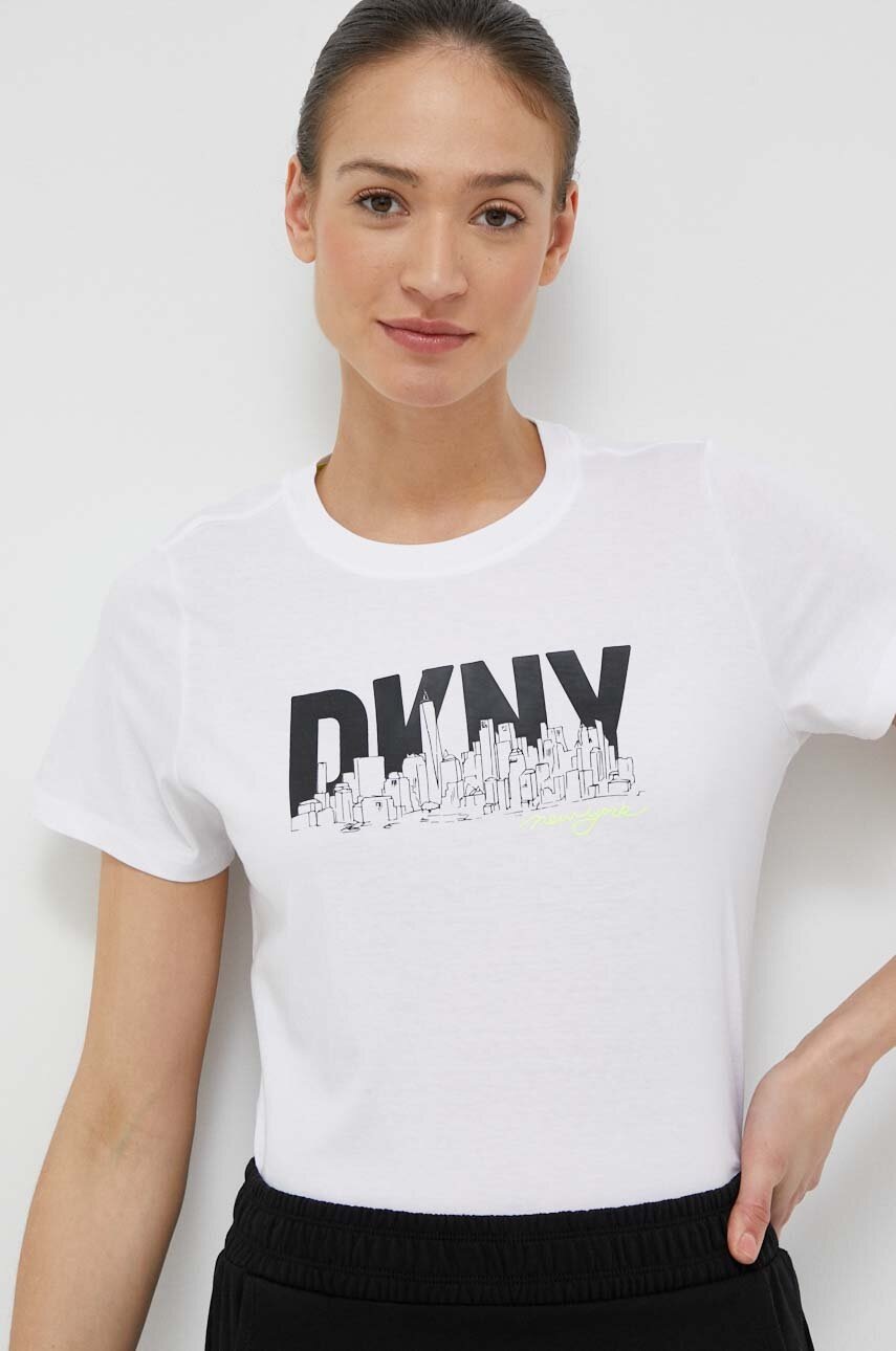 

Хлопковая футболка Dkny цвет белый