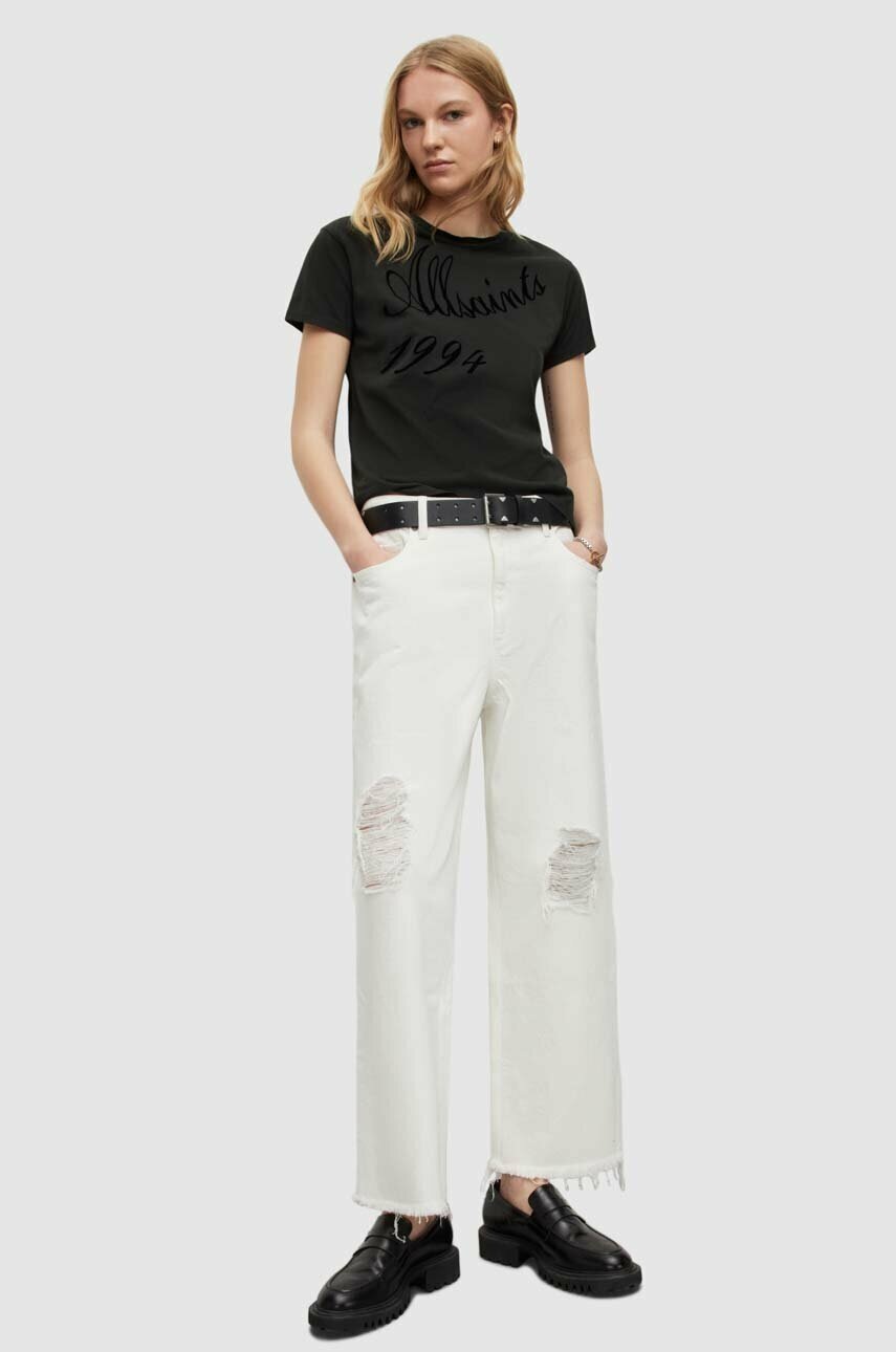 

Бавовняна футболка AllSaints колір чорний