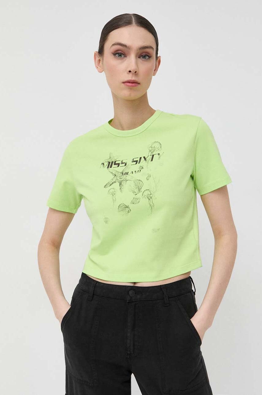 Miss Sixty tricou femei, culoarea verde