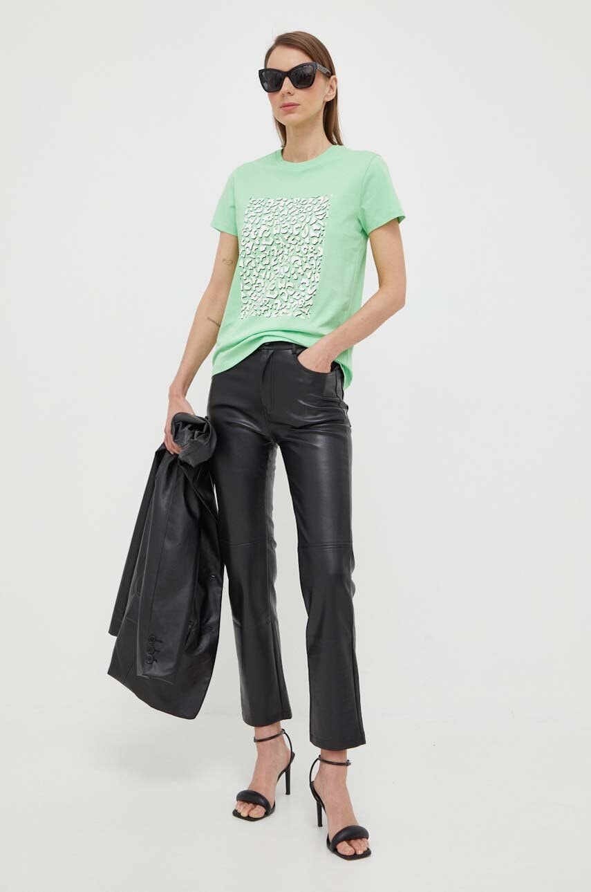 Karl Lagerfeld tricou din bumbac culoarea verde