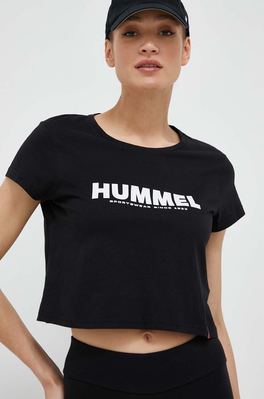 

Бавовняна футболка Hummel колір чорний