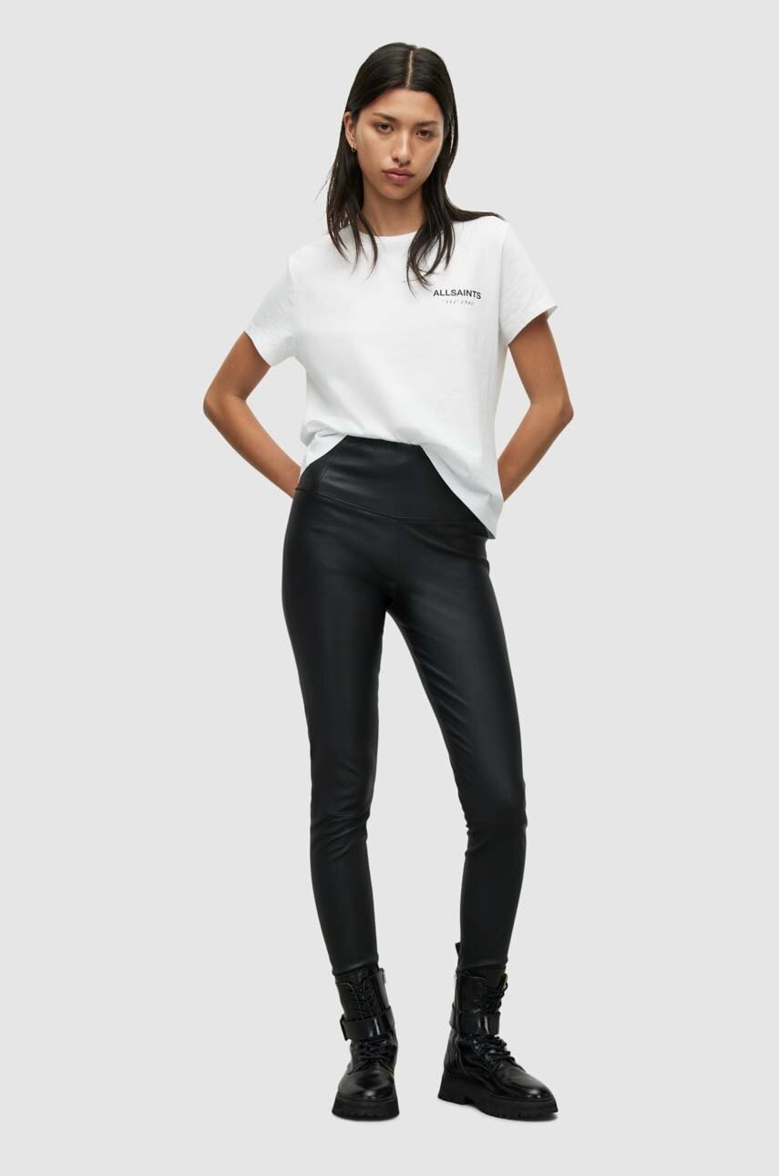 

Хлопковая футболка AllSaints цвет белый
