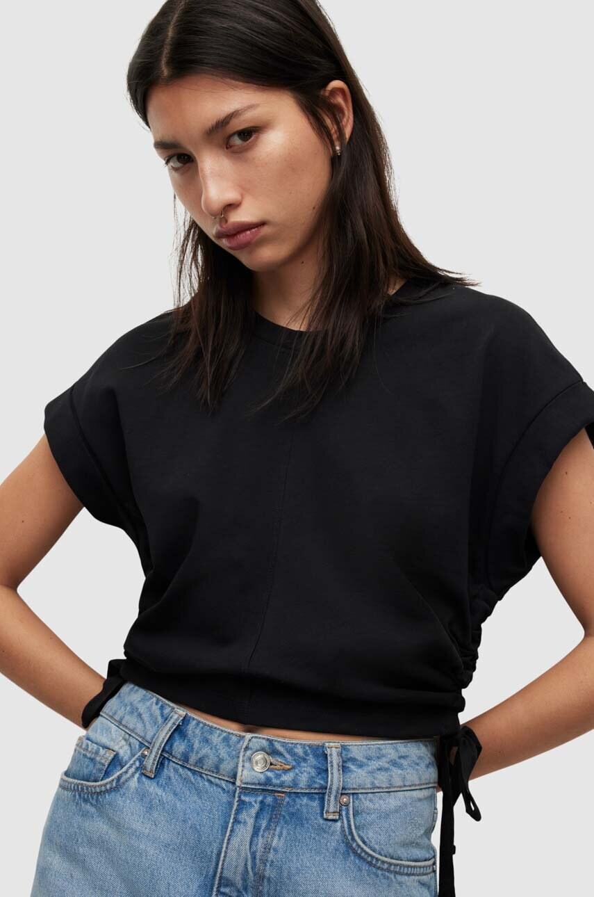 

Бавовняна футболка AllSaints колір чорний