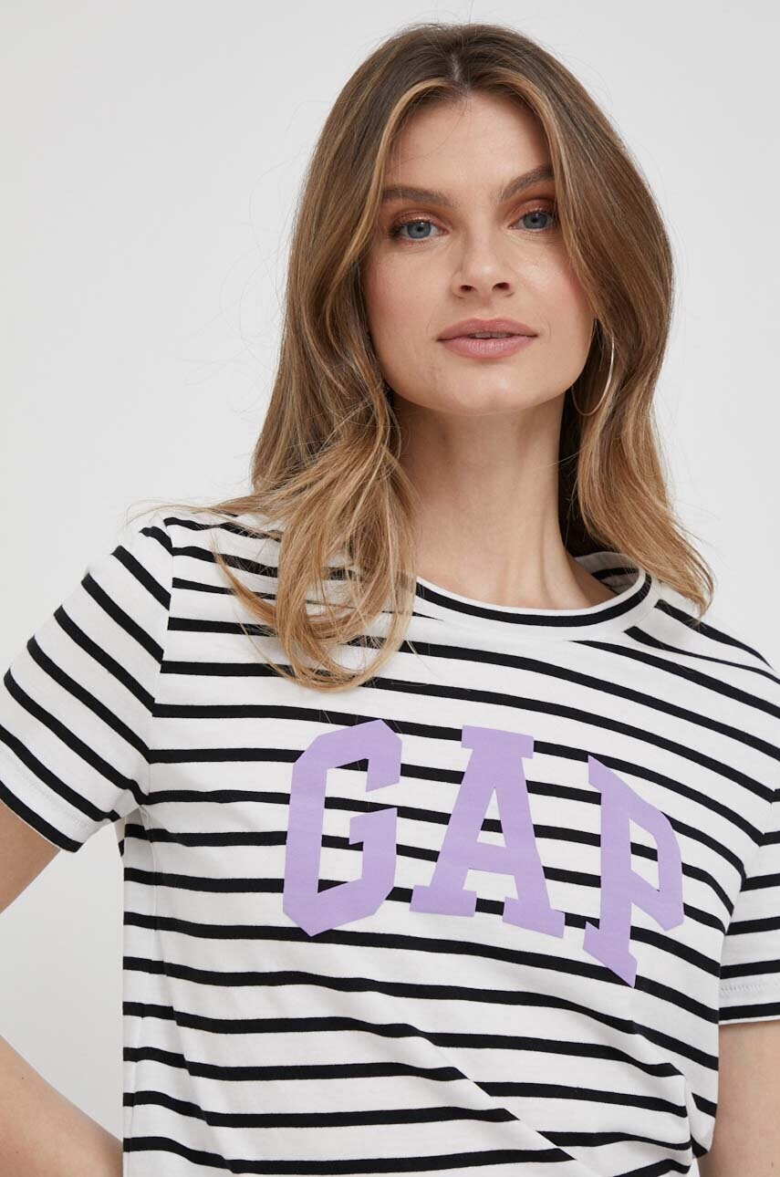 

Памучна тениска GAP в бяло, Бял