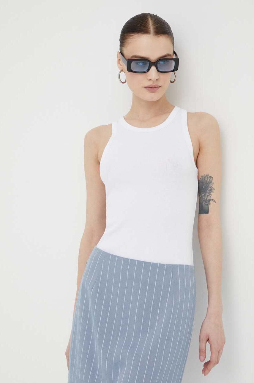 Samsoe Samsoe top femei, culoarea alb - Shoppu.ro