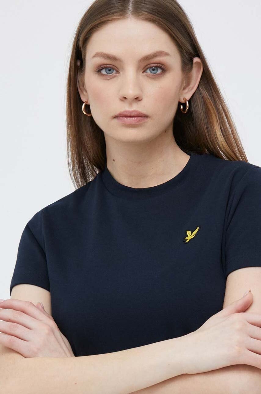 

Футболка Lyle & Scott жіночий колір синій