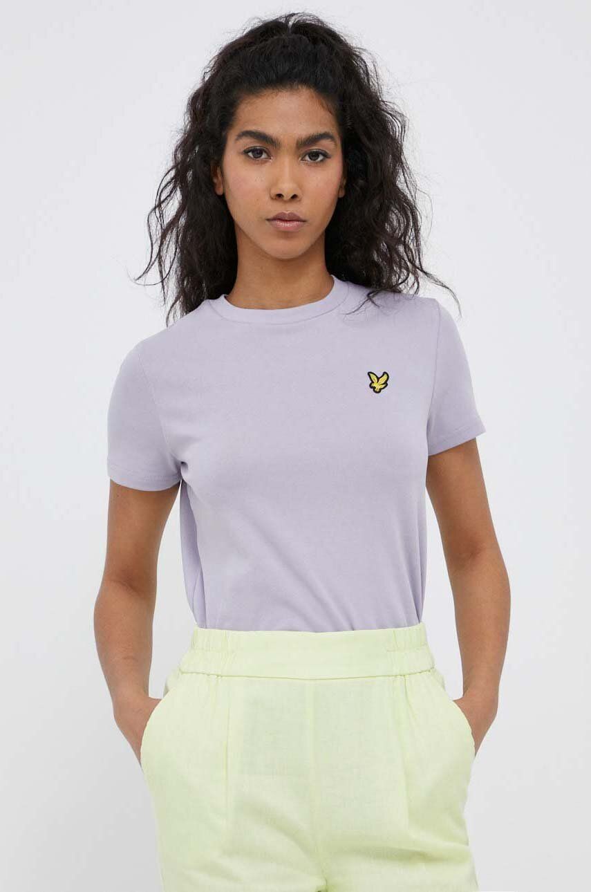 

Футболка Lyle & Scott жіночий колір фіолетовий