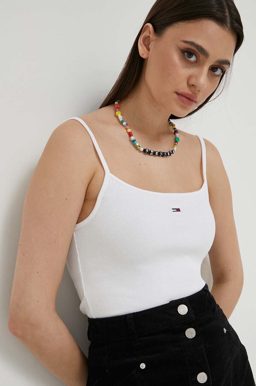 

Топ Tommy Jeans (2 броя) дамски в бяло, Бял
