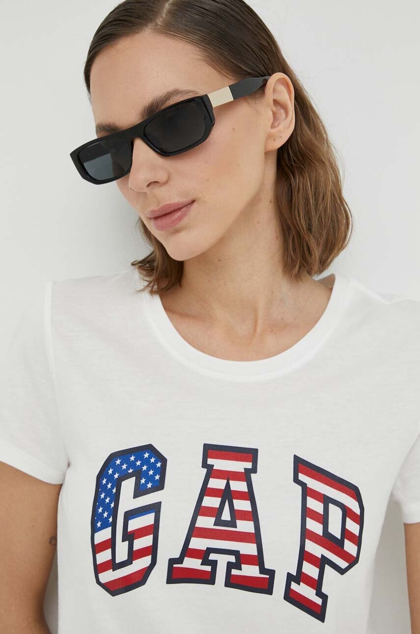 

Тениска GAP в бяло, Бял