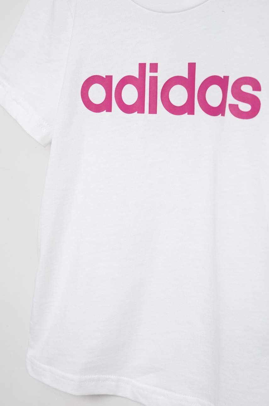 Adidas Tricou De Bumbac Pentru Copii G LIN Culoarea Alb