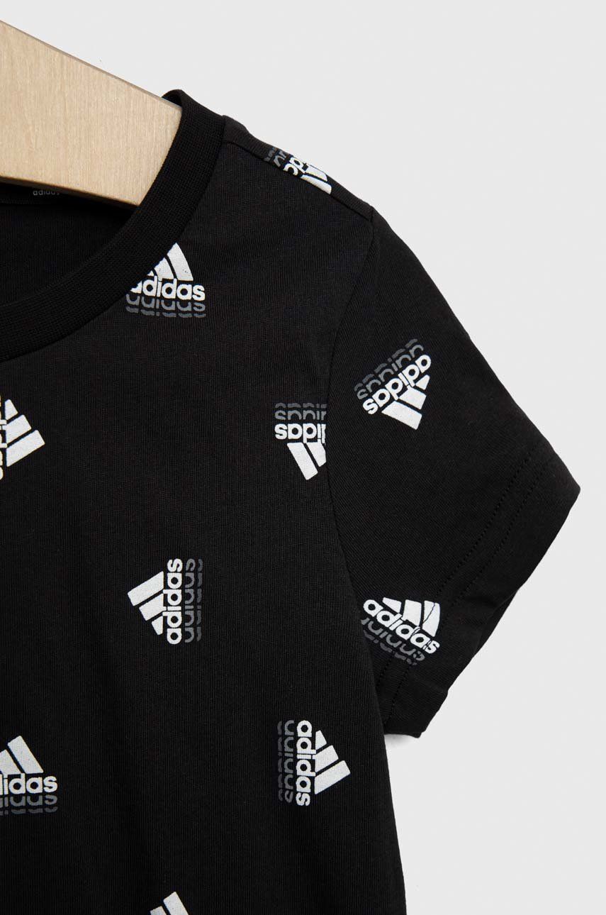 adidas t-shirt bawełniany dziecięcy G BLUV kolor czarny