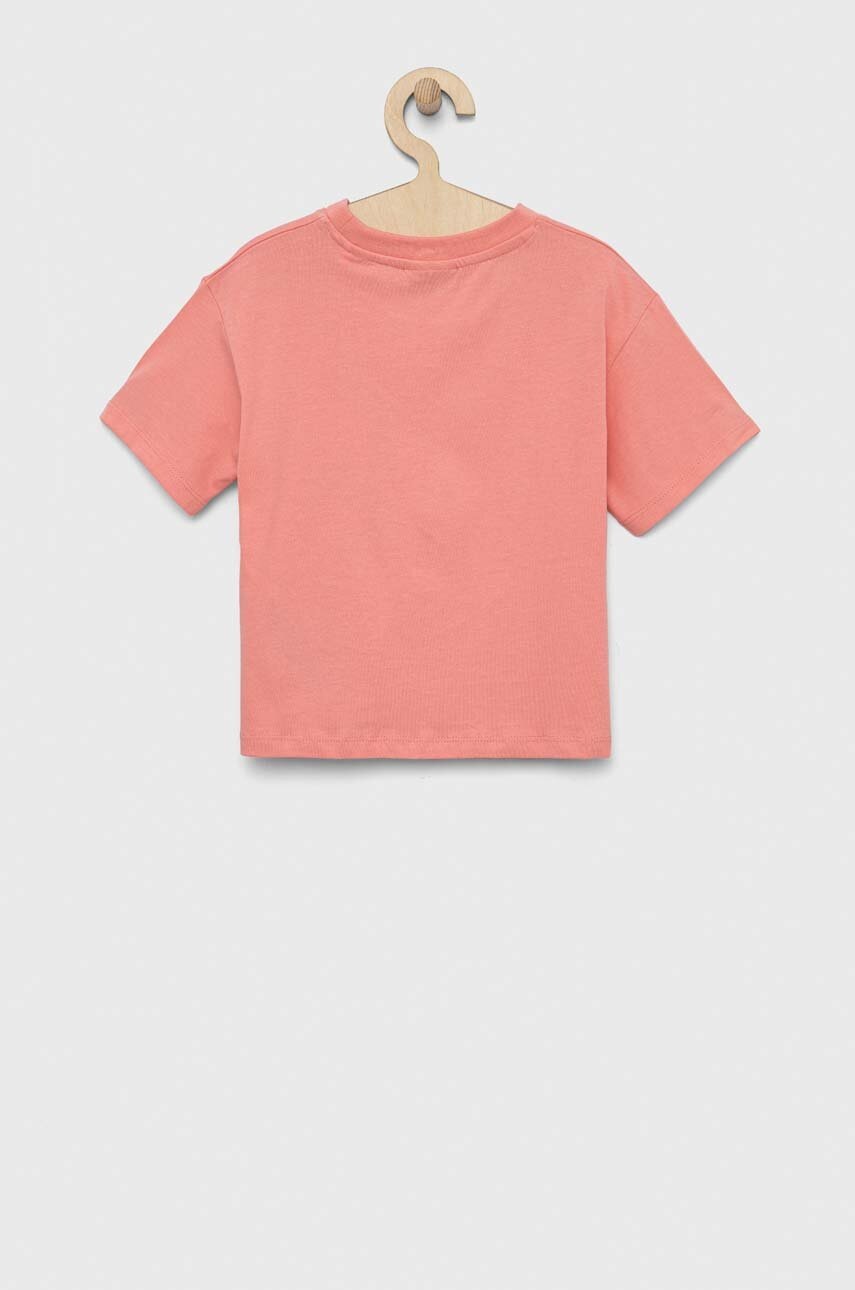 Детская хлопковая футболка Guess цвет розовый Детская хлопковая футболка Guess цвет розовый