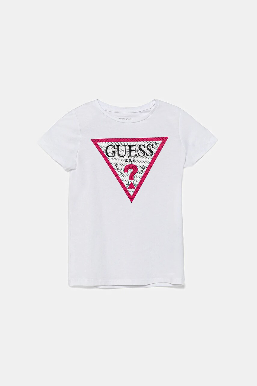 

Детска тениска Guess в бяло, Бял