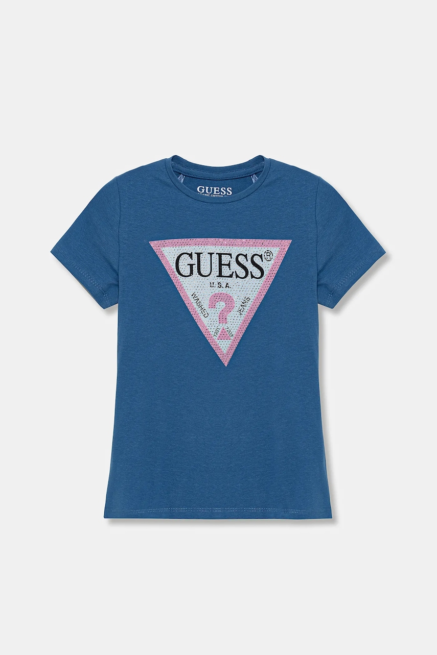 

Детска тениска Guess в синьо, Син