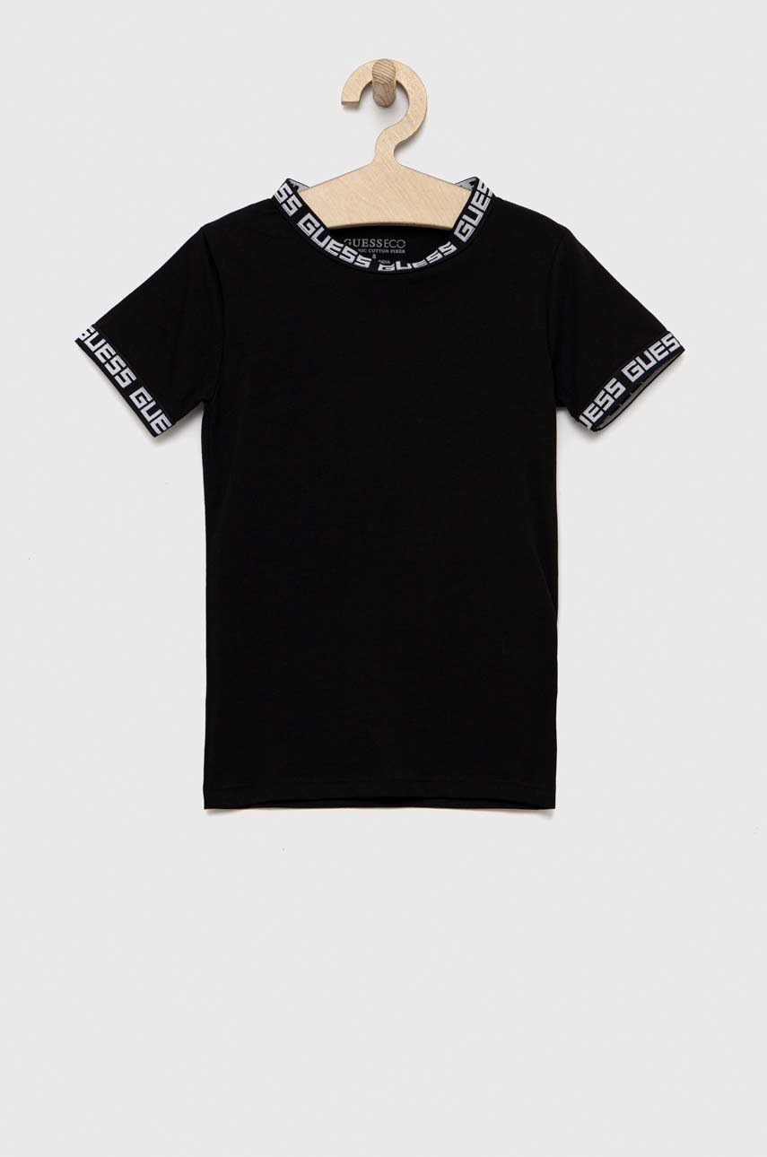 

Дитяча футболка Guess колір чорний