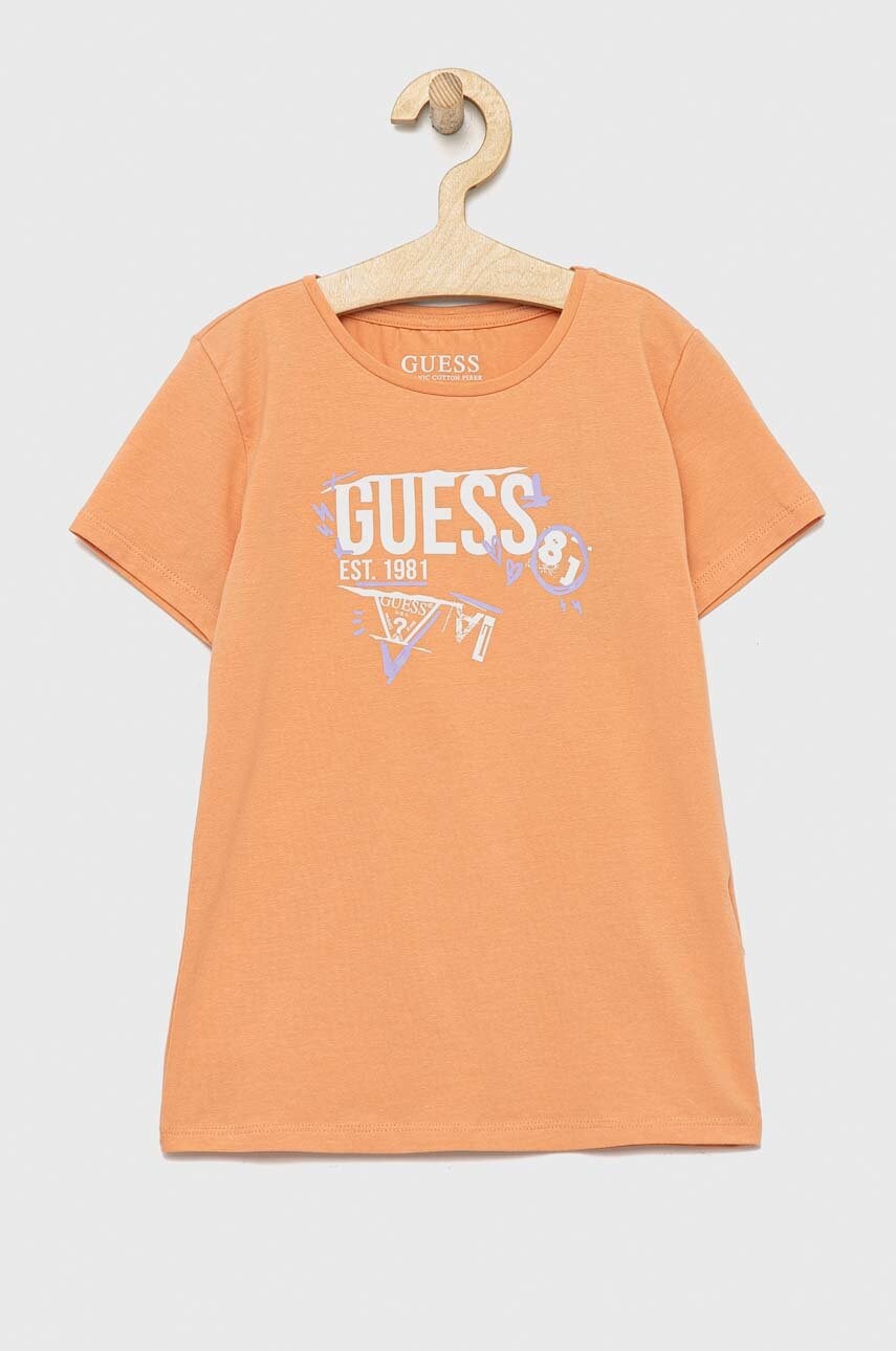 

Детская футболка Guess цвет оранжевый