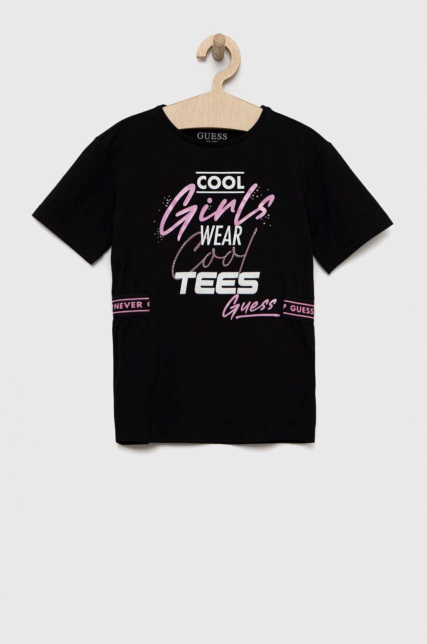 

Дитяча футболка Guess колір чорний