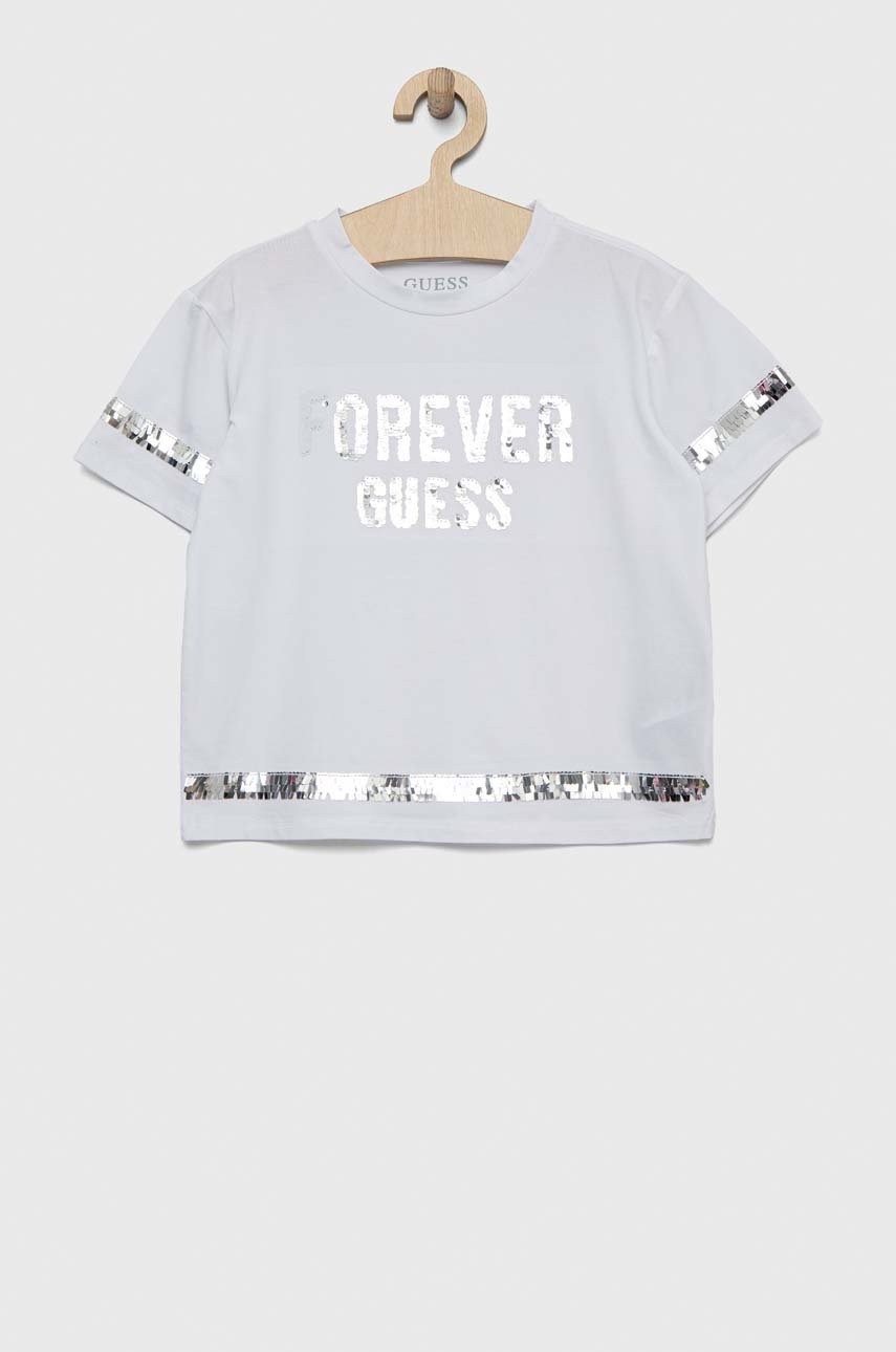 

Детска тениска Guess в бяло, Бял