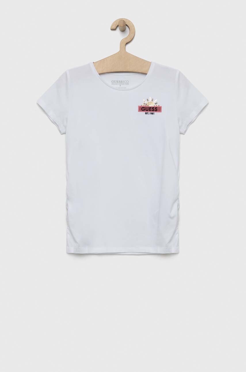 Детская футболка Guess цвет белый Детская футболка Guess цвет белый